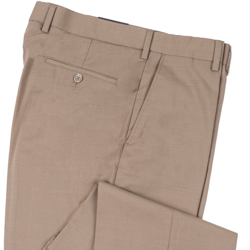 Enro Comfort Wool & Waist Men's Dress Pants Tan 34